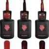 Merkloos #REDSERIE - Influence Gellac - Rode Gellak - Gellak Rood UV - UV Gellak - Gel Nagellak - Basecoat - Topcoat - Topcoatmat - No Wipe - Startersset - Kado Vrouw - Valentijns Cadeau - Kado Voor Haar - 3 X 10 Ml