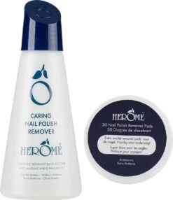 Herome Combi-Pack Caring Nail Polish Remover Duo - 1x Nagellakremover 120ml & 1x Caring Nail Polish Remover Pads 30