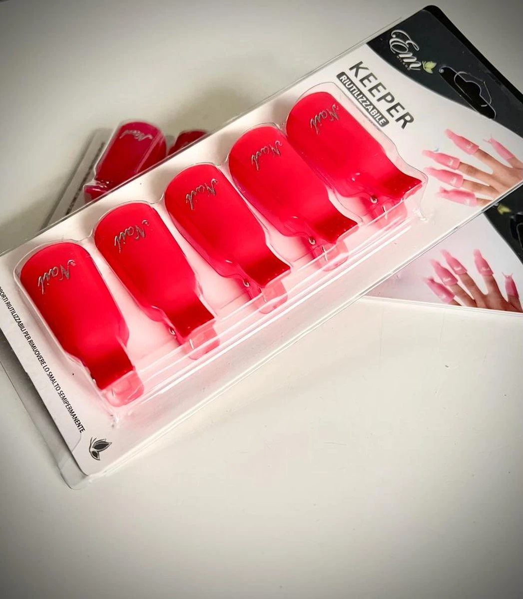 Nagellak Remover Clips | Nagelclips | 10 Stuks | Alles Kleuren - Afbeelding 2