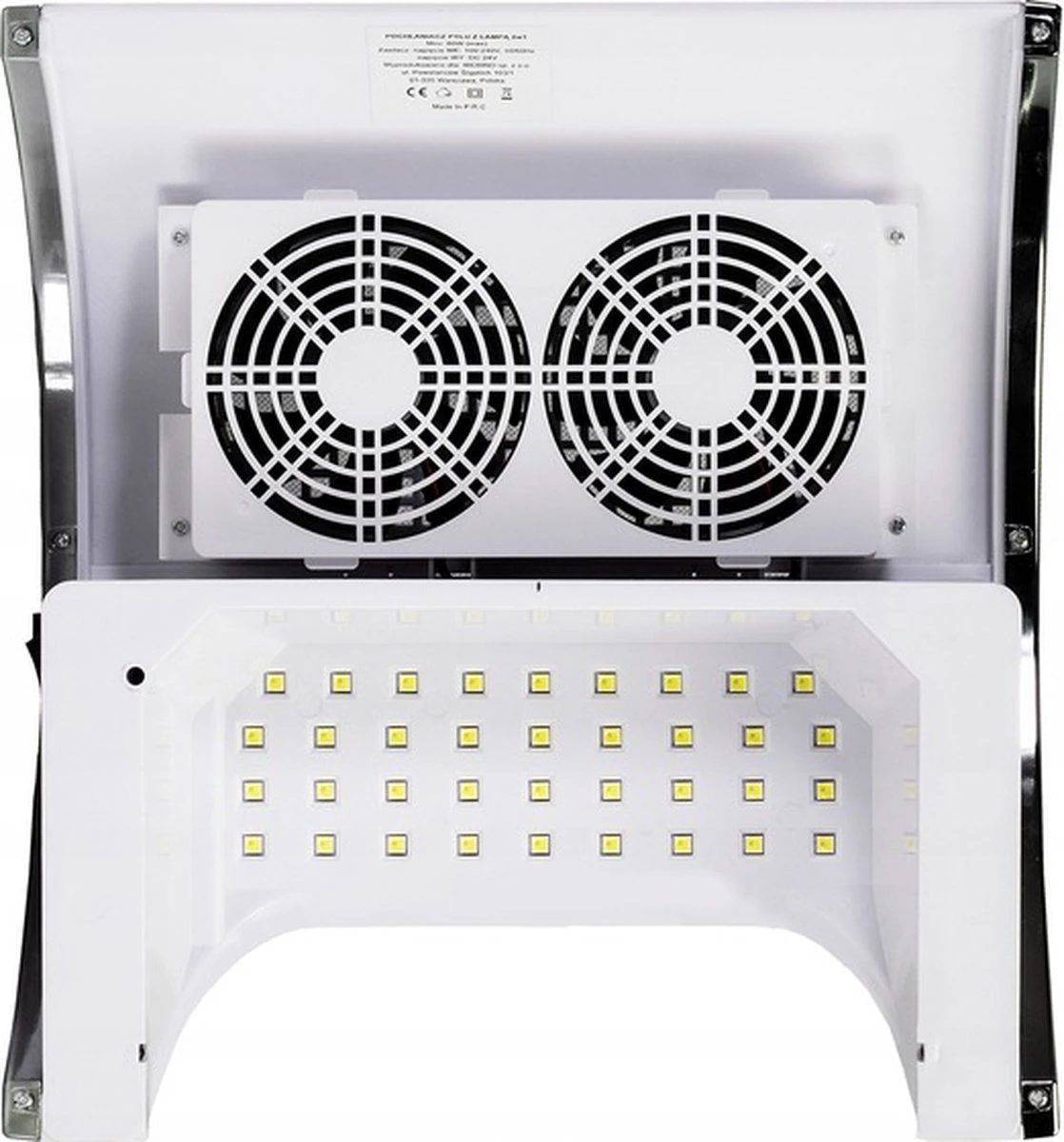 Merkloos UV/LED Lamp - 80W - Inclusief Afzuiging - Wit - Timer - 2 In 1 Nagellamp - Gellak - Salon - Nagelsalon - Afzuiger Nagels - Nagellamp - Nageldroger - UV Lamp - Led Lamp - Afbeelding 5