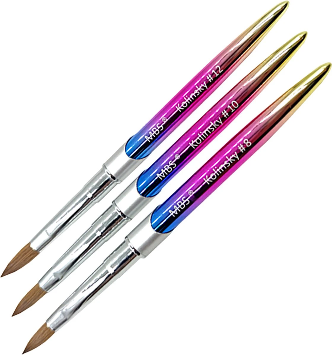 KOLINSKY ACRYL PENSEEL #12 - Kolinsky Penseel - Acryl Penseel - Acryl Nagels - Rainbow - Afbeelding 2