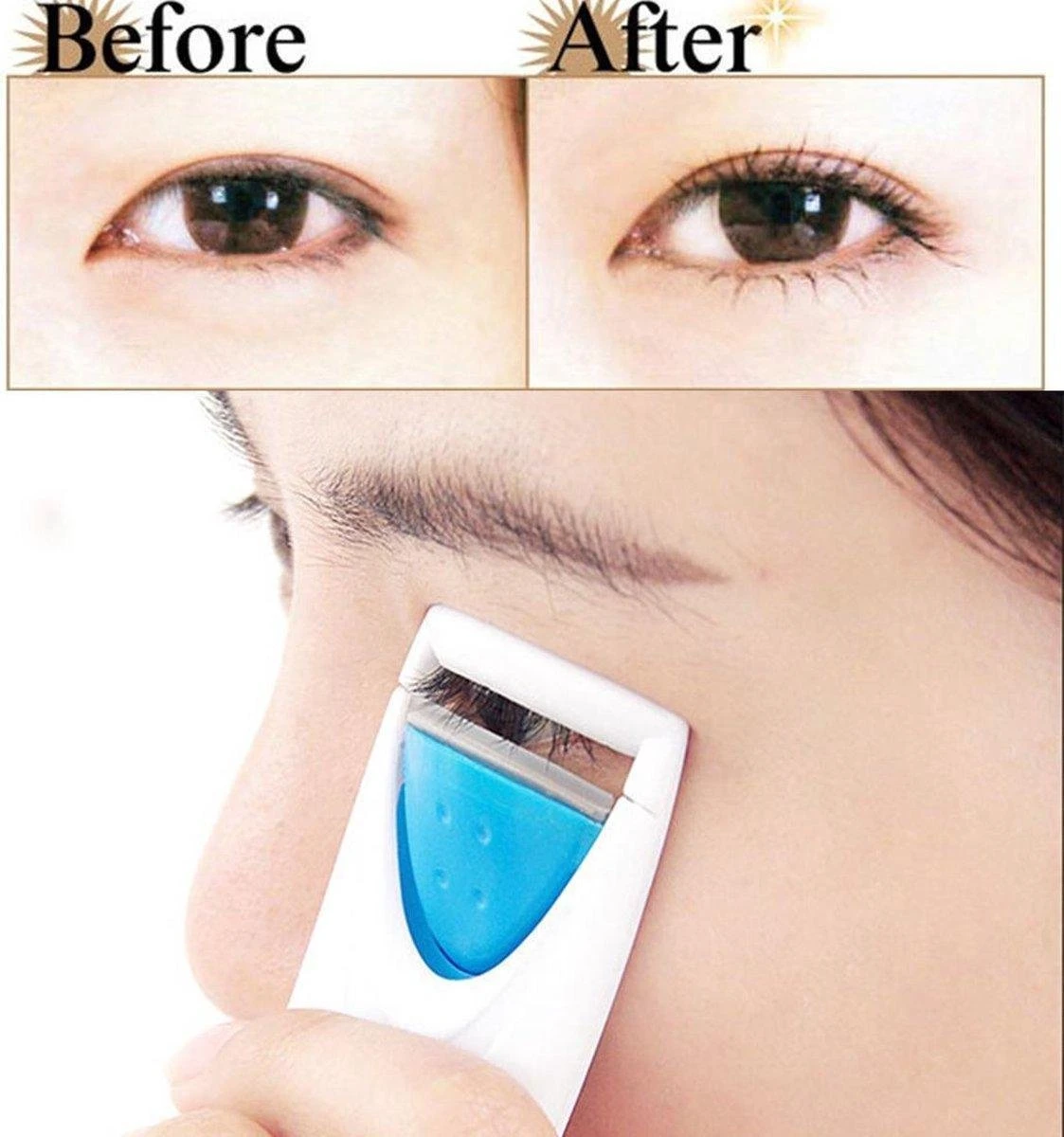 LOUZIR Verwarmde Wimperkuller- Elektrische Wimperkruller - Wimperkrultang - Make-up Accessoires Eyelash Curler - Lange Wimpers - Afbeelding 2