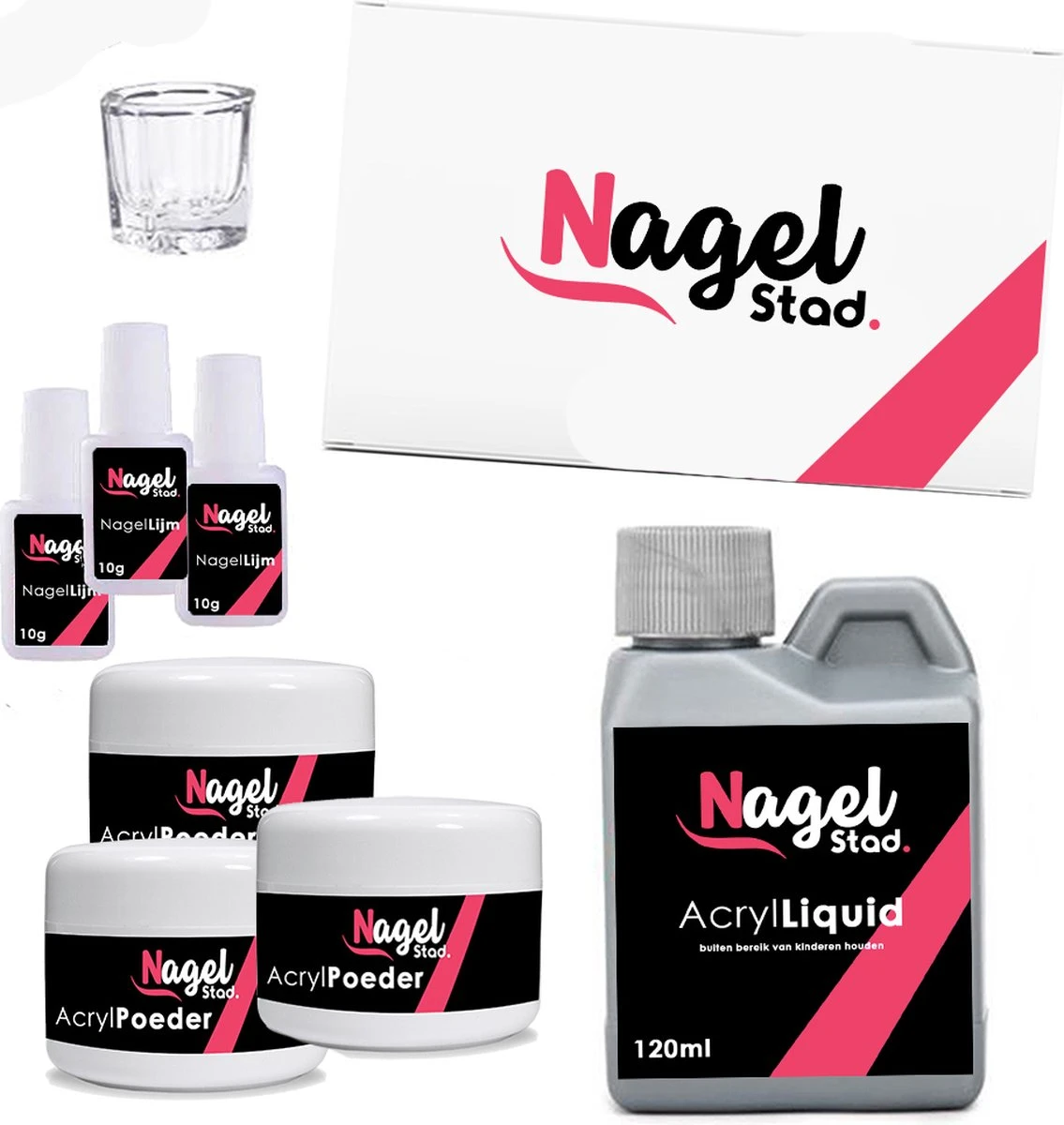 Acrylnagels Set | Nepnagels | Acryl Nagels Kit Starterspakket | Basispakket | Acrylnagels | Nail Art Pakket | 42 Kleuren Acryl Poeders/Glitters | 500 Franse Tips | Acrylic Liquid | Nagel Lijm | Plaknagels | 72 Delig | Nagel Set | Nagelstad - Afbeelding 7