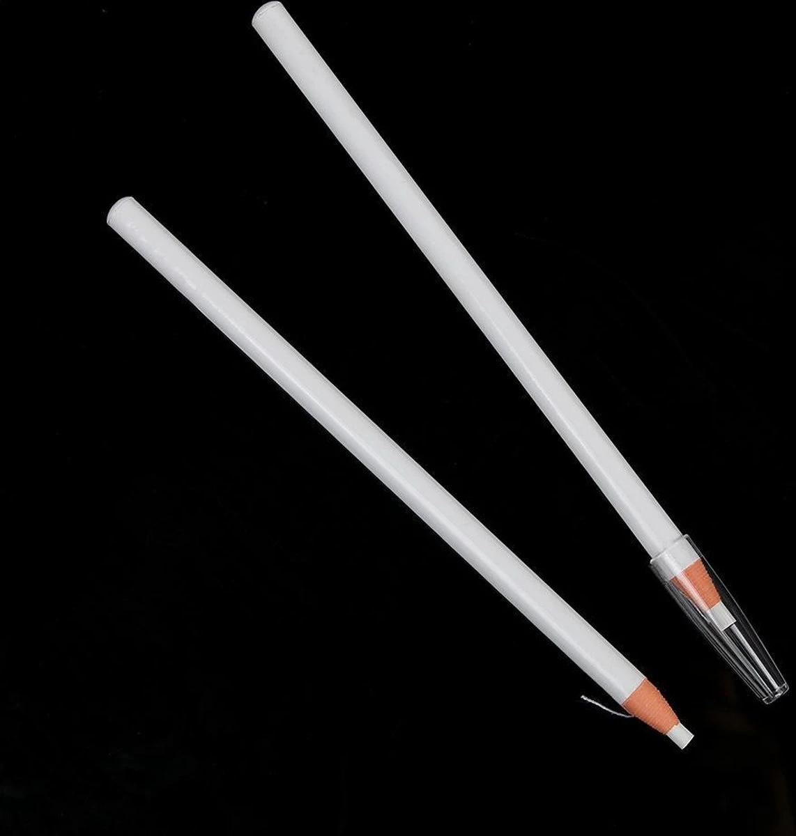 2 Stuks - Voortekenpotlood WIT – PMU – Watervast Wenkbrauw Potlood – Permanente Make-up – PMU Potlood Wit – Stripbaar Wit Voortekenpotlood - Afbeelding 3