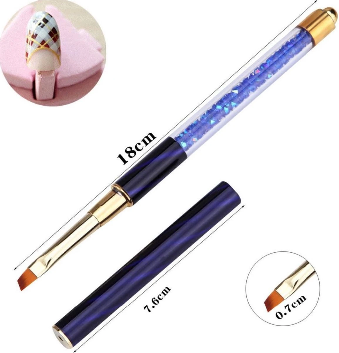 Nail Art Penselen - 8-delig - Penselen - Nail Art Brushes - Nail Art Kwasten - Nail Art - Nail Art Tools - Nail Art Set - Nail Art Kwast - Penselenset - Penselen Set - Penselen Nagels - Nail Art - Nail Art Kit - Nail Art Penseel - Afbeelding 11