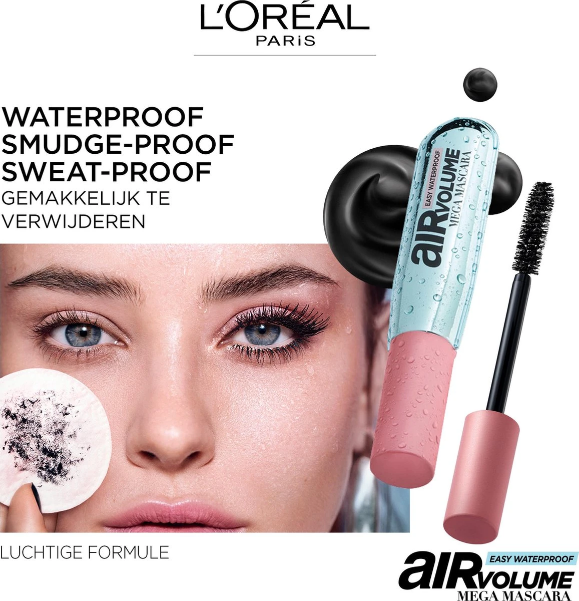L’Oréal Paris Air Mega Volume Mascara - 01 Black Waterproof - Mega Volume Mascara - 9.4 Ml - Afbeelding 5