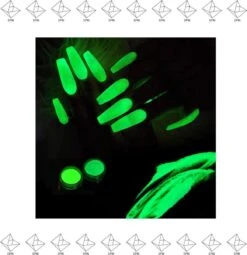 Merkloos EPIN | Nagel Dip Poeder | Mirror Powder | Nagel Decoratie | Spiegel Poeder | Nail Art | Overdag: Geel | Nacht: Groen