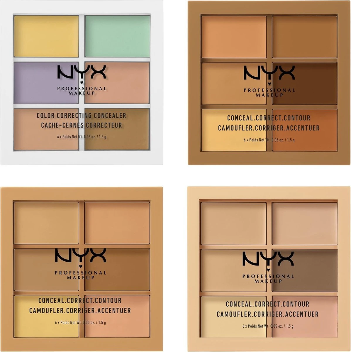 NYX Professional Makeup - 3C Palette - Color Correcting Concealer - Afbeelding 7