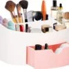 Springos Make Up Organizer - Meerdere Vakken - Lade Kast - Wit/Roze