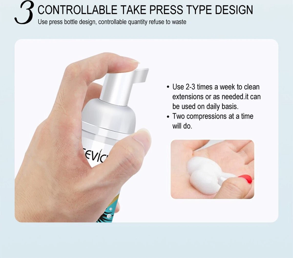 Sevich Wimper Extensions Cleanser - Wimpershampoo - Lash Foam Shampoo - Lash Cleanser - Wimper-shampoo - Assortiment 'Het Gemak' - Afbeelding 7