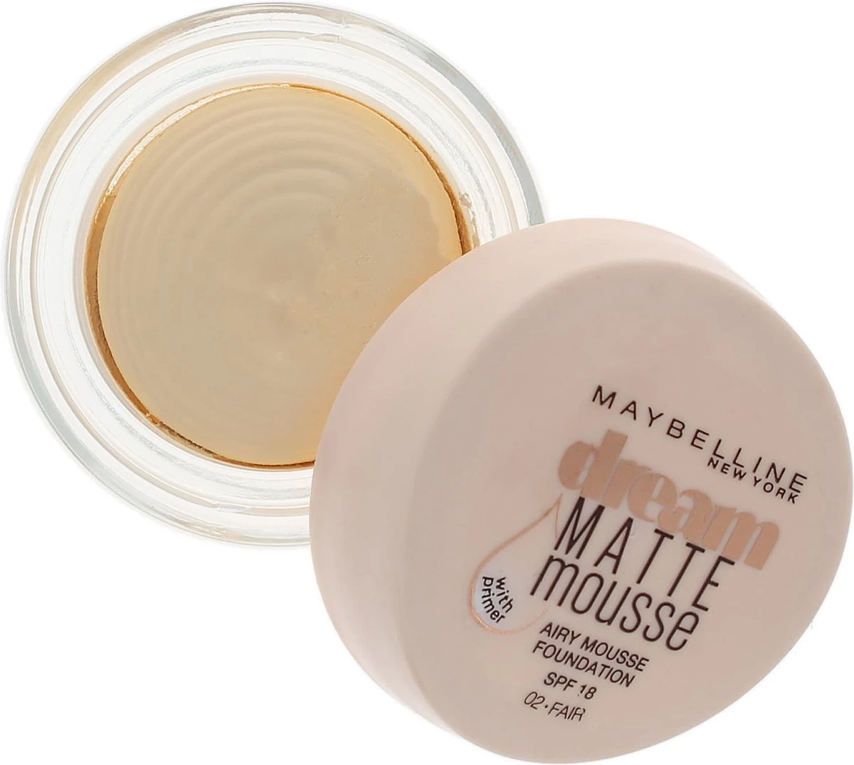 Maybelline Dream Matte Mousse Foundation + Primer - 02 Fair - Afbeelding 2