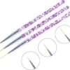 GUAPÀ - Nail Art Penselen Set Paars - 3 Stuks - High Quality Gel & Nail Art Brush