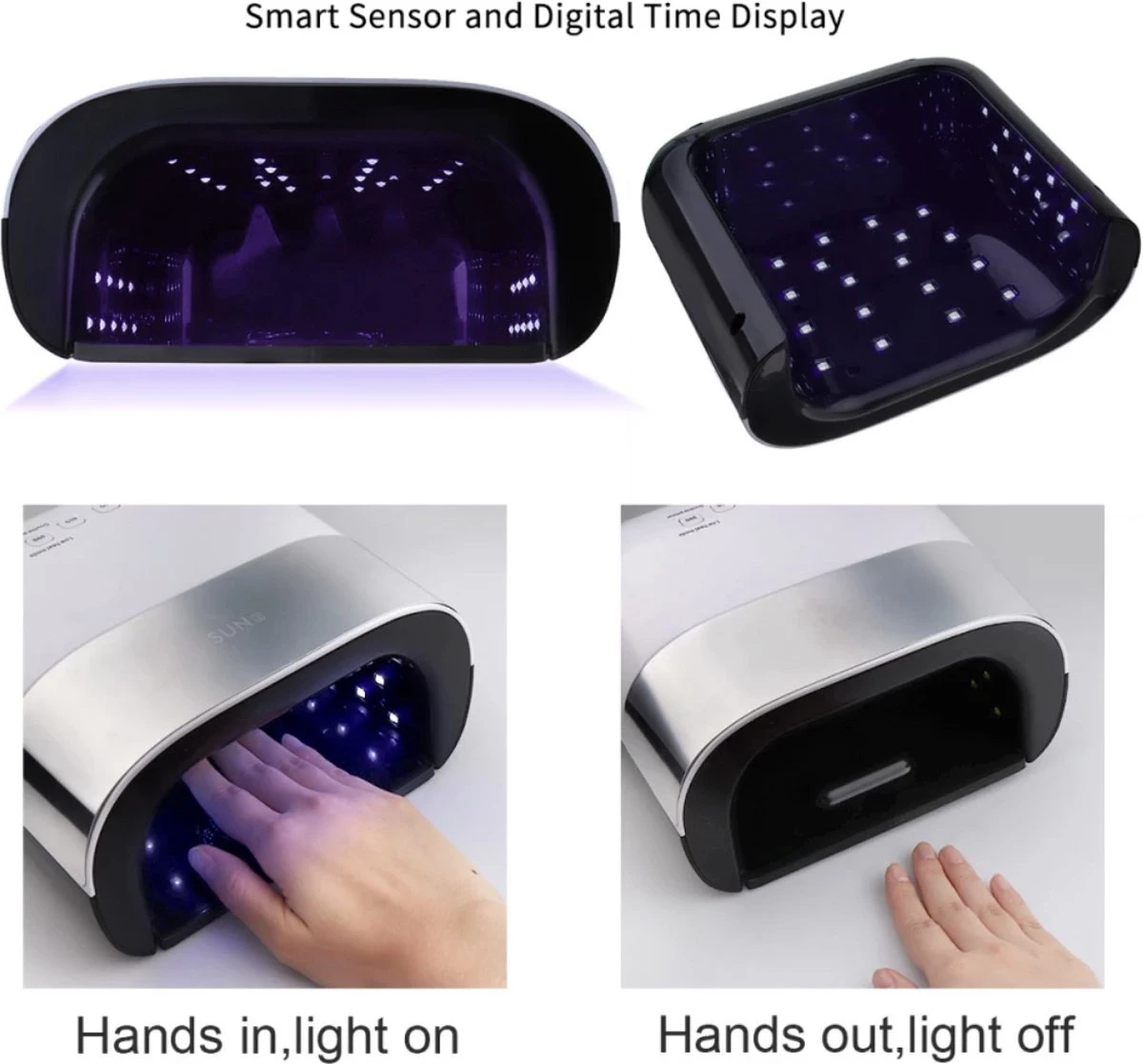 Sun Nageldroger Smart Series - Professionele UV Led Lamp - 48 Watt - Gellak - Nagellak - Afbeelding 3