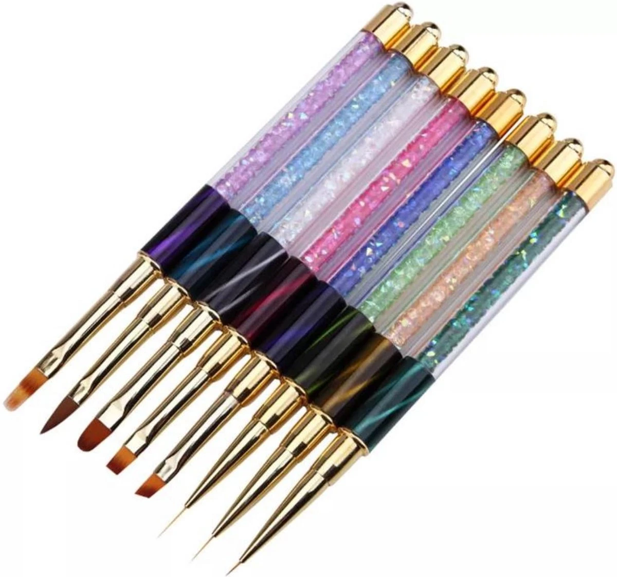 Nail Art Penselen - 8-delig - Penselen - Nail Art Brushes - Nail Art Kwasten - Nail Art - Nail Art Tools - Nail Art Set - Nail Art Kwast - Penselenset - Penselen Set - Penselen Nagels - Nail Art - Nail Art Kit - Nail Art Penseel - Afbeelding 4