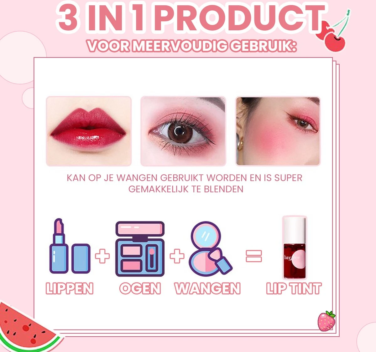 01 Appel - Lip Tint - Lip Stain - Lip Tattoo - Lip Tint Korean - Lip And Cheek Tint - Waterproof Lipstick - Waterproof Lip Tint - Watervaste Lip Tint Lippenstift - Afbeelding 3