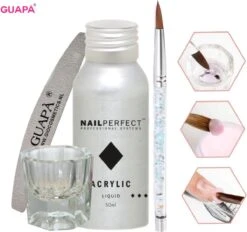 GUAPÀ Acryl Starterspakket | Acryl Nagels | Acrylic Liquid | Acryl Penselen | Dappendish | Acryl Nagels | Acrylic Nails