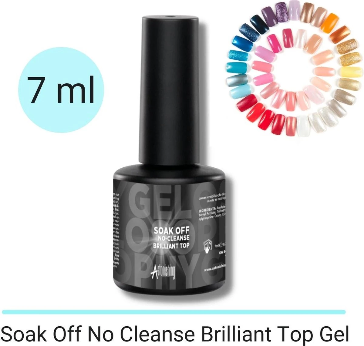 GUAPÀ® Base En Top Coat Gellak | Gellak | Gellak Starterspakket | High Shine No Wipe Top Gel | Base Coat Gellak | Poly Gel | Acryl Nagels | Nagels | 2 X 7ml - Afbeelding 5
