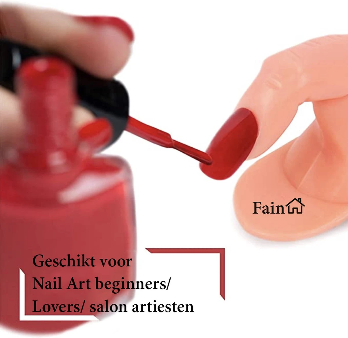 Oefenvinger Voor Nagels – Nail Art – All-in-1 Set – 5 Stuks - Nagel Set – Nail Trainer – Nail Tips – Acrylnagels Starterspakket – Nagel – Nail Trainer Hand – Oefen Hand Nagels - Nailtrainer Nagel Oefenhand - Afbeelding 9