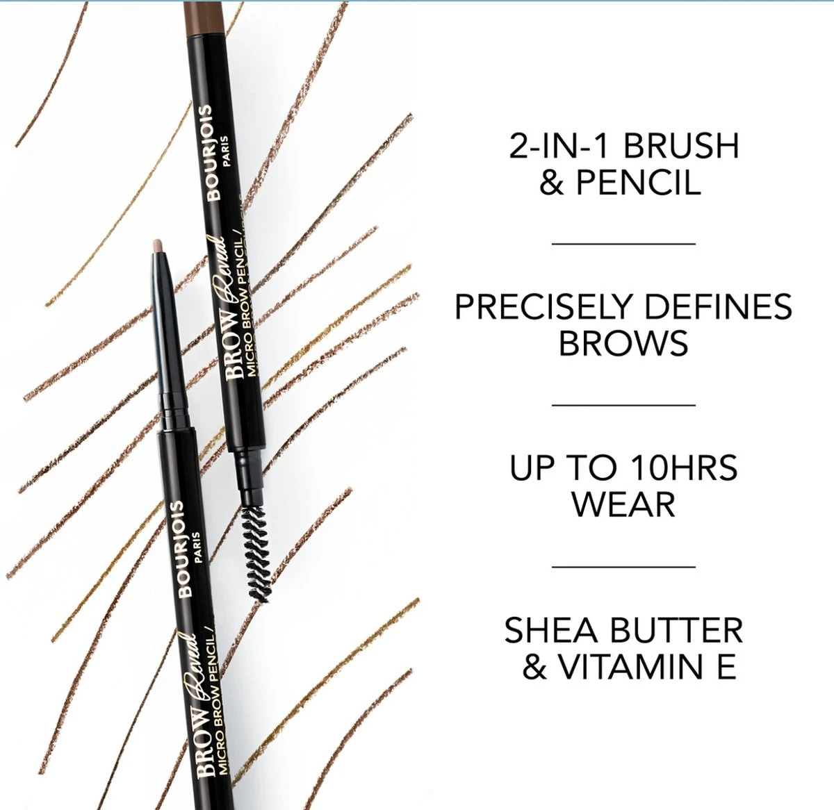 Bourjois Brow Reveal Mechanic Pencil Wenkbrauwpotlood - 003 Dark Brown - Afbeelding 2
