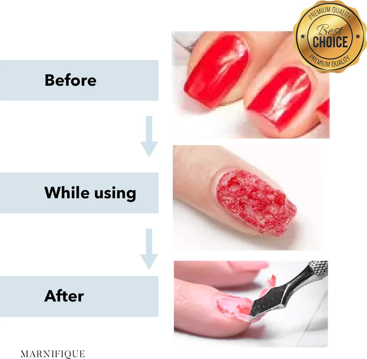 Marnifique® - NEW FORMULA - Gellak Cream Remover Set 30 Ml - Gel Polish Remover - Gellak Remover - Gel Polish - Gellak Verwijderen - Gellak Verwijderaar - Nagellak Remover - BIAB Remover - Vijl - Aceton - Afbeelding 2