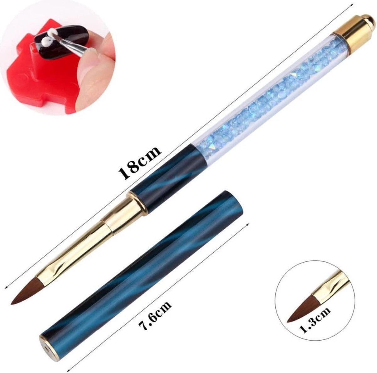 Nail Art Penselen - 8-delig - Penselen - Nail Art Brushes - Nail Art Kwasten - Nail Art - Nail Art Tools - Nail Art Set - Nail Art Kwast - Penselenset - Penselen Set - Penselen Nagels - Nail Art - Nail Art Kit - Nail Art Penseel - Afbeelding 7