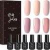 Miss Jules - 6-Delige Gellak Starterspakket - Nagellak - Kleur Nude - Glanzend & Dekkend Resultaat