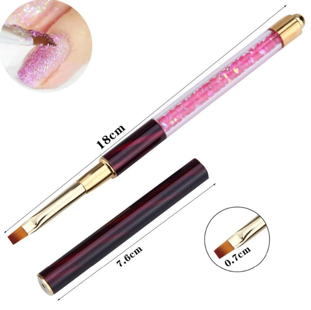 Nail Art Penselen - 8-delig - Penselen - Nail Art Brushes - Nail Art Kwasten - Nail Art - Nail Art Tools - Nail Art Set - Nail Art Kwast - Penselenset - Penselen Set - Penselen Nagels - Nail Art - Nail Art Kit - Nail Art Penseel - Afbeelding 12