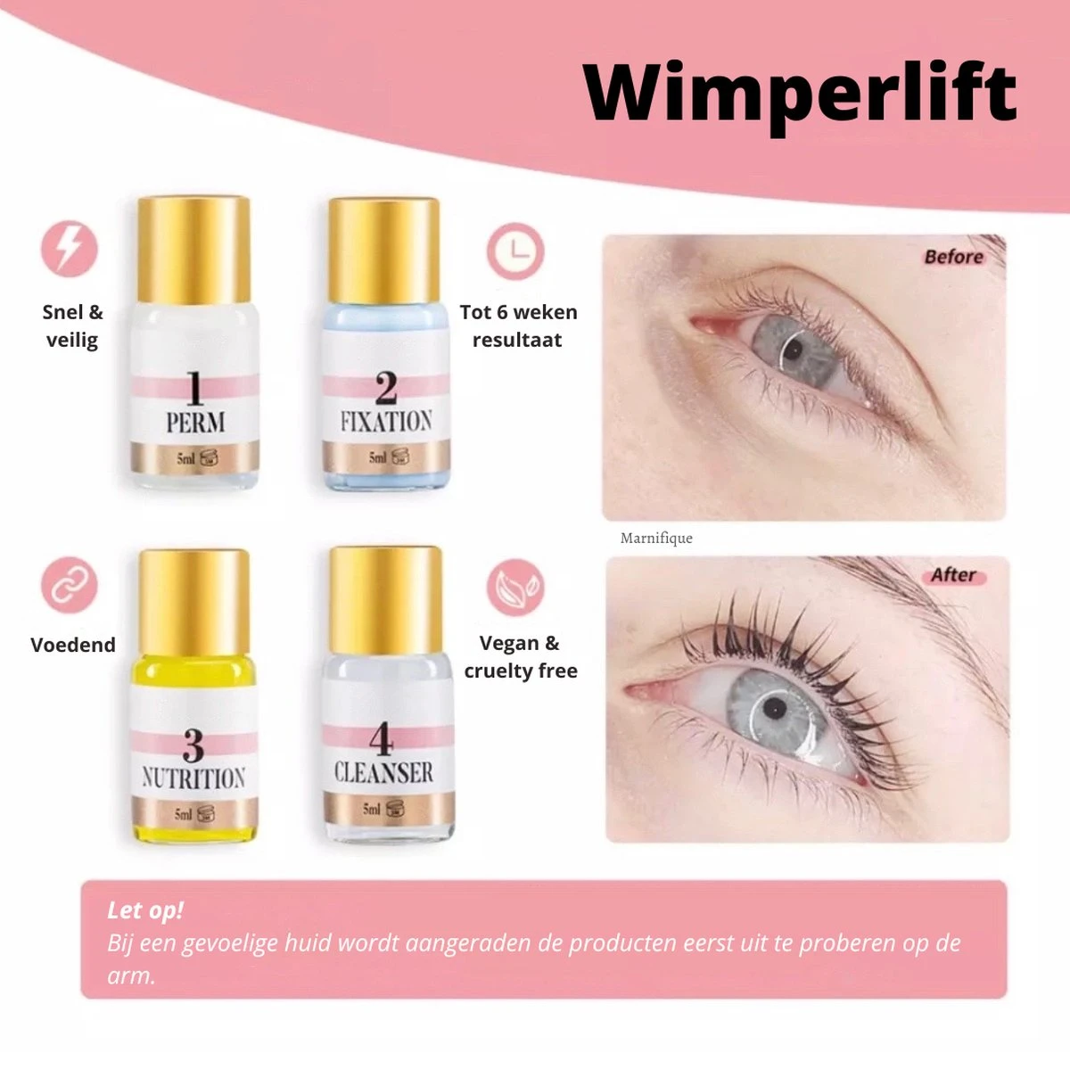 Marnifique® - Professional Lash Lift Kit - Wimper Lift - Inclusief Zwarte Wimperverf - Wimperlifting Set - Brow Lamination - Starterkit - Voor Professioneel Gebruik - Afbeelding 8
