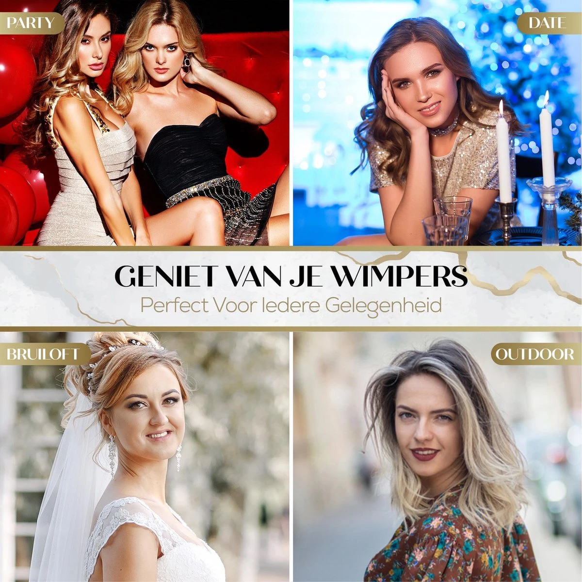 Naera Magnetische Wimpers Set - Inclusief Wimperzetter, Wimperhouder, Wimperschaar En 3 Flesjes Waterproof Eyeliner - 30 Keer Herbruikbaar - 12 Paar - Afbeelding 4