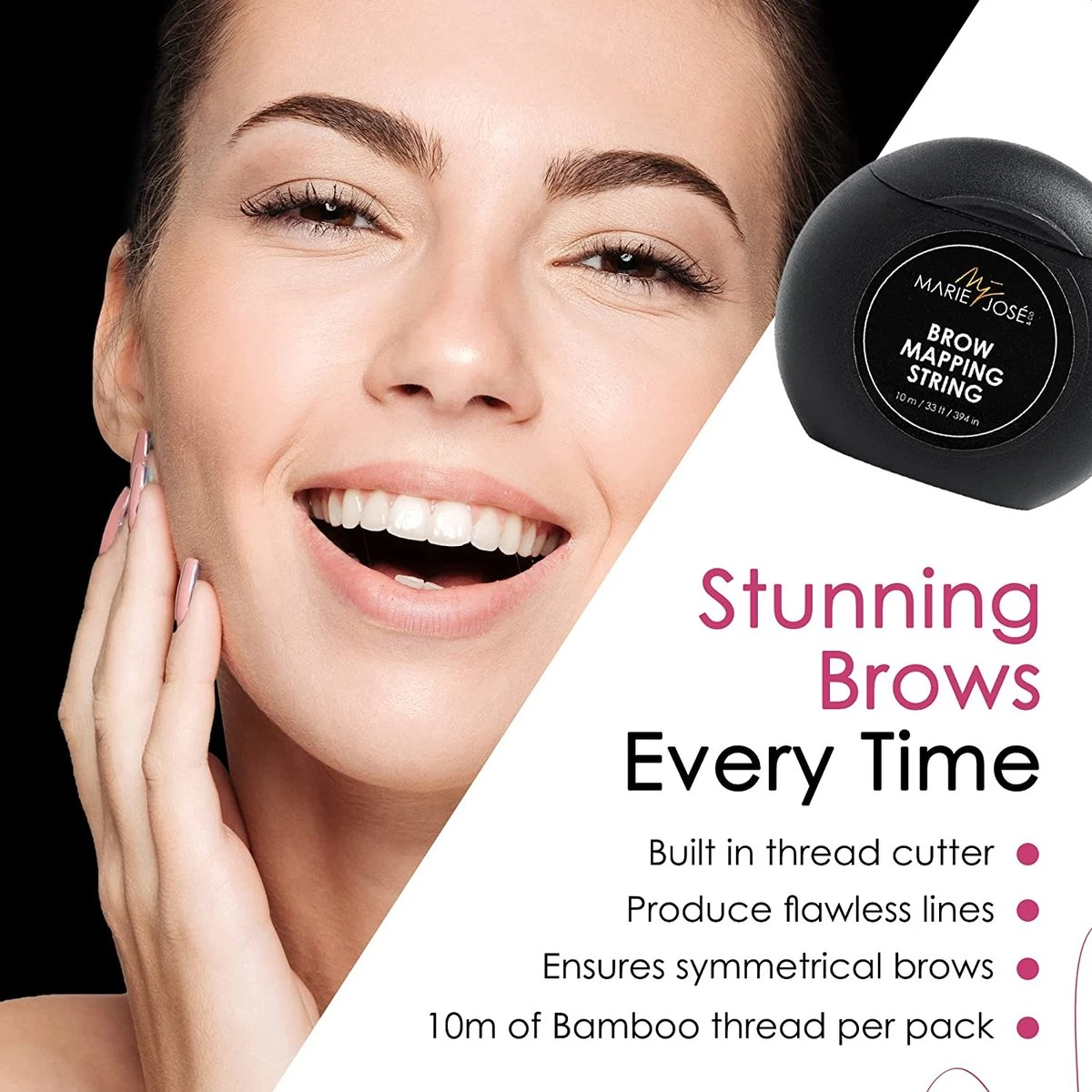 Marie-José & Co - Brow Mapping String - Voor Henna Brows & Microblading - Kleur Draad: Wit - 1 X 10M - Voldoende Voor 50 Toepassingen - Afbeelding 5