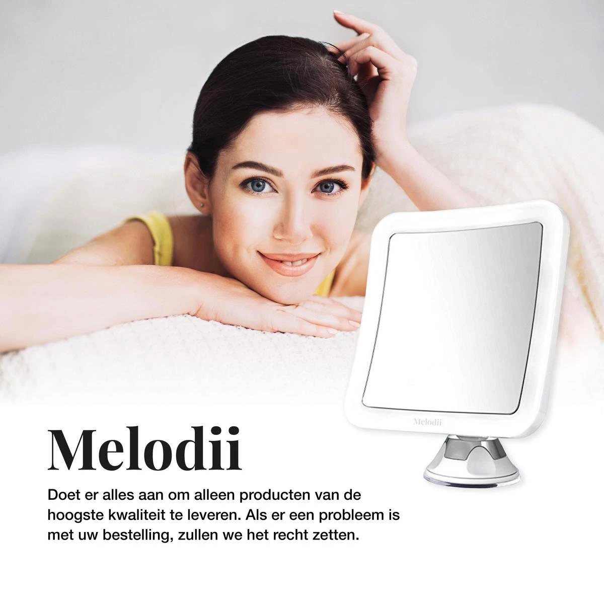 Melodii ML10X - Make Up Spiegel Met LED Verlichting - Scheerspiegel - 10x Vergroting - Met Tru-Daylight Verlichting - Voor Hem En Voor Haar - Afbeelding 8
