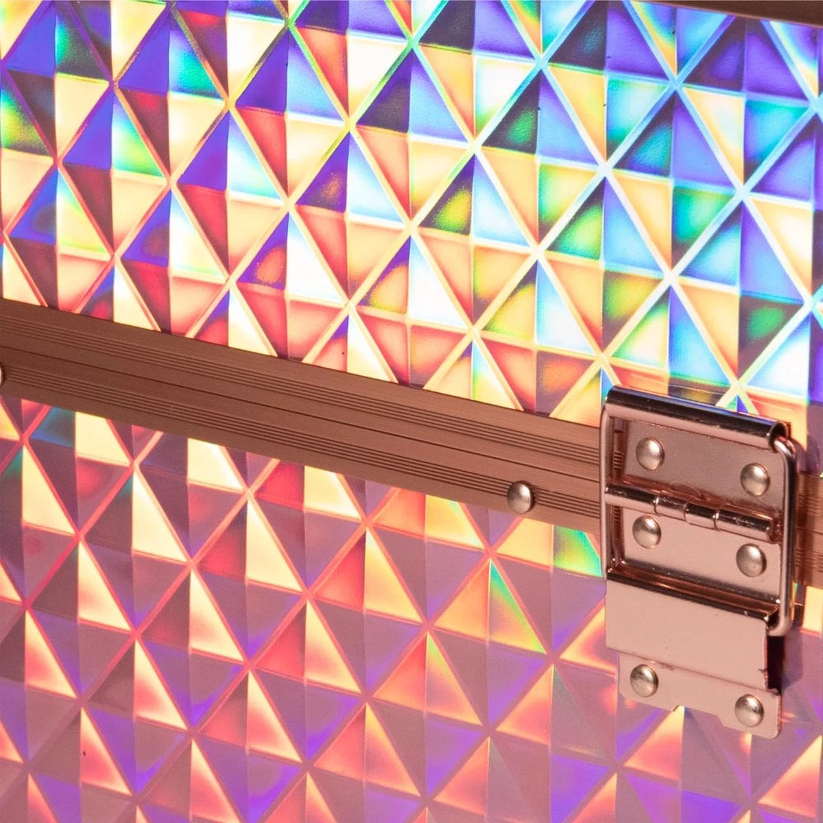 Koffer Groot Holo/Golden Rose XXL Met Opbergvakken - Afbeelding 5