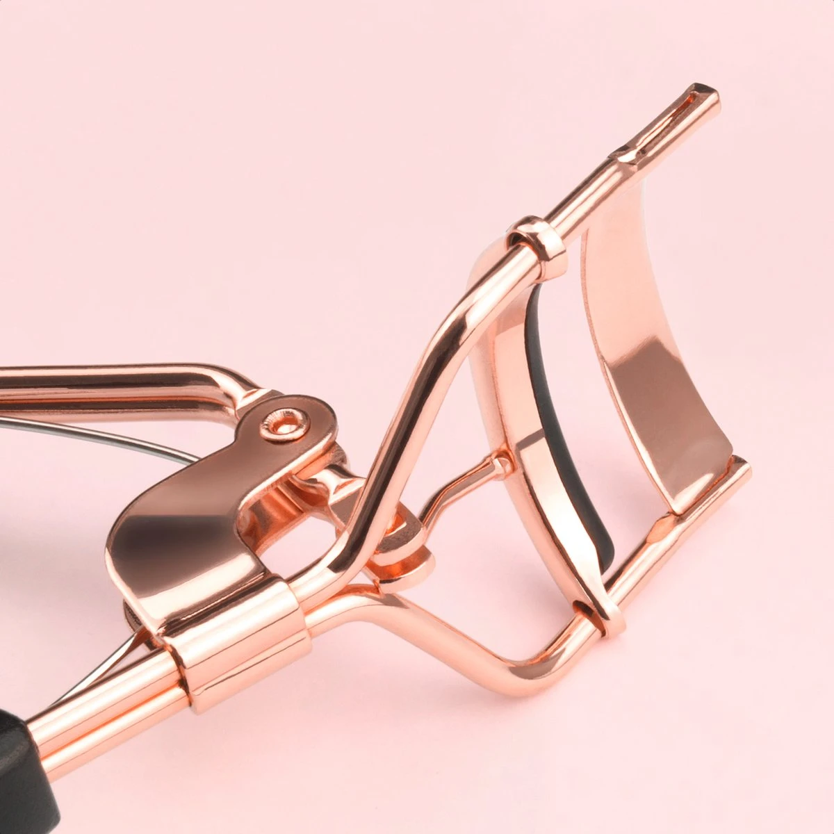 Wimperkruller Set – 5-delig – Met Wimperkruller, Wimperkruller Klein, Wimper Pincet, Wimper Borstel Met Kam, Spoolie - RVS – Rose Goud En Zwart - Afbeelding 2