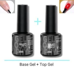 GUAPÀ® Base En Top Coat Gellak | Gellak | Gellak Starterspakket | High Shine No Wipe Top Gel | Base Coat Gellak | Poly Gel | Acryl Nagels | Nagels | 2 X 7ml