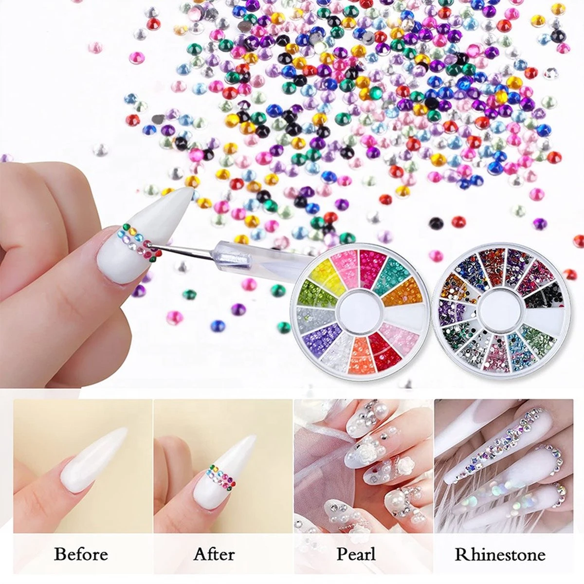 Royala Acrylnagels StarterSet - 500 Clear French Tips - Nagellijm - Nailart - 3 Colors Acryl Poeders - StarterSet - Nepnagels - Manicure Set Voor Nail Art Kit - Nagel Decoratie - Acryl Poeders - Acryl Vloeistof- Monomer - Afbeelding 3