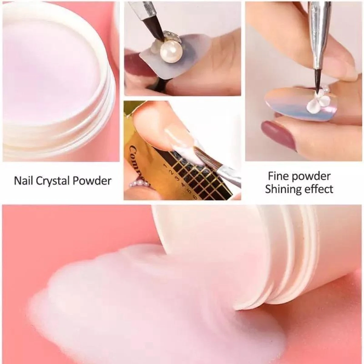 Royala Acrylnagels StarterSet - 500 Clear French Tips - Nagellijm - Nailart - 3 Colors Acryl Poeders - StarterSet - Nepnagels - Manicure Set Voor Nail Art Kit - Nagel Decoratie - Acryl Poeders - Acryl Vloeistof- Monomer - Afbeelding 4