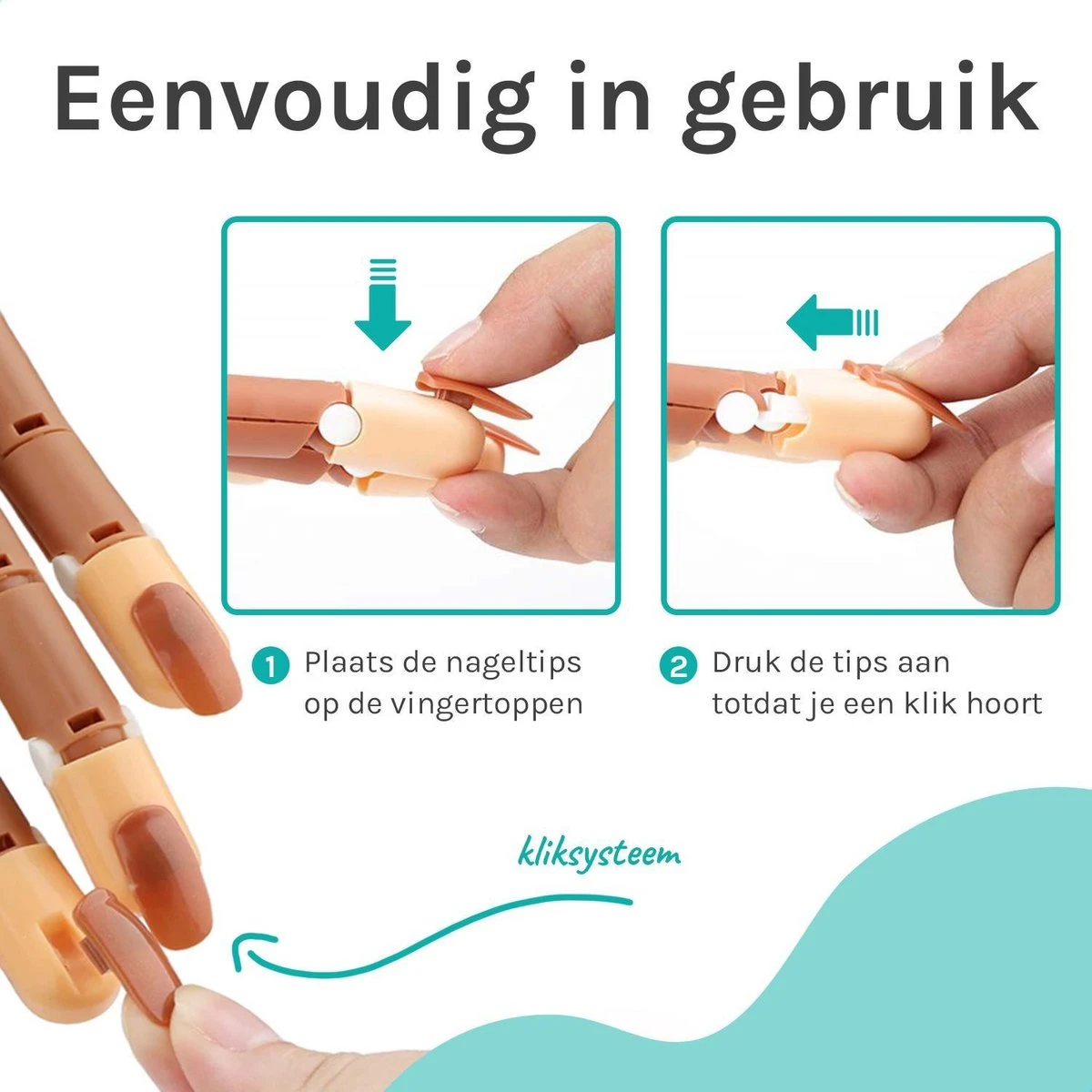 Oefenhand Voor Nagels Incl. 100 Nageltips + Acryl Penselen - Nagellak – Polygel – Acryl Nagels – Nail Art - Kunstnagels - Gelnagels – Nailtrainer - Afbeelding 4