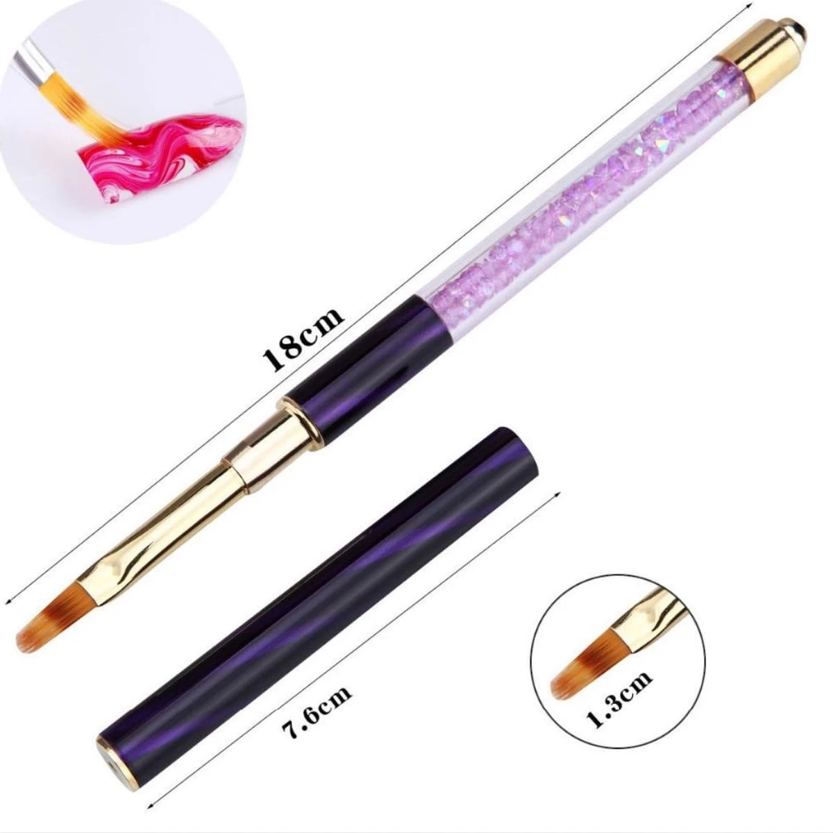 Nail Art Penselen - 8-delig - Penselen - Nail Art Brushes - Nail Art Kwasten - Nail Art - Nail Art Tools - Nail Art Set - Nail Art Kwast - Penselenset - Penselen Set - Penselen Nagels - Nail Art - Nail Art Kit - Nail Art Penseel - Afbeelding 5