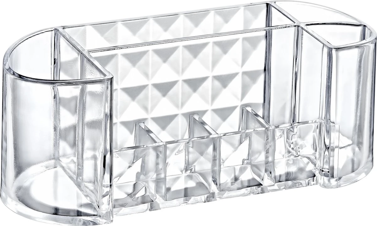 Box Up Make-Up Organizer Diamond Oval - Cosmetica Opberger - Transparant - Afbeelding 2