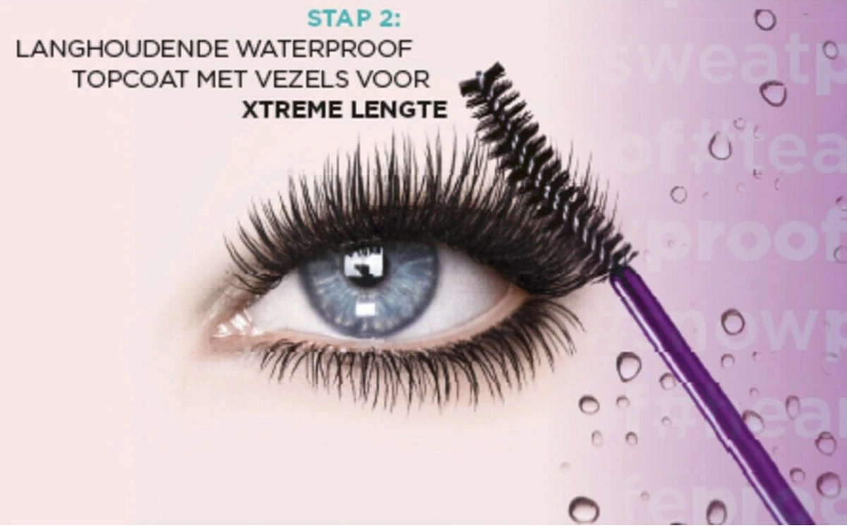 L'Oréal Paris False Lash Xfiber Xtreme Resist Mascara - Zwart - Waterproof - Afbeelding 5