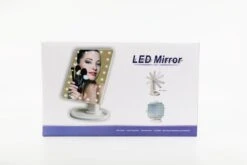 Draaibare Make-up Spiegel Met 16 Ingebouwde LED Lampjes - Zwart - Verlichting - Cosmetica - Draaibaar - Spiegel - LED - Make-up - Make-up Spiegel