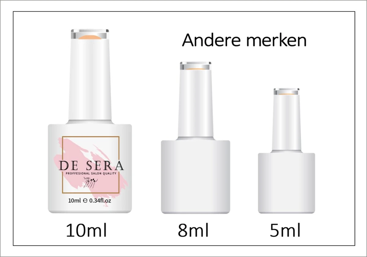 De Sera Gellak 6-delige Set - Gel Nagellak - Nude - Marmer - Un Mélange - 10ML - Afbeelding 4