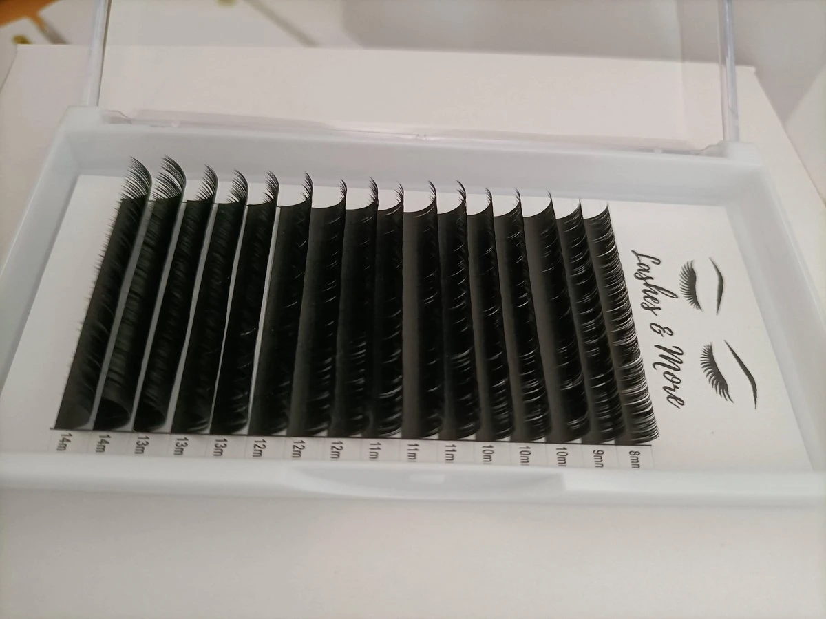 Lashes & More Wimperextensions - One By One - C Krul – Dikte 0.15 – Lengte Mixed – 16 Rijen In Een Tray- Nepwimpers - Flat Lashes - Verkrijgbaar In C En D Krul En In Dikte 0.15 En 0.20 - Afbeelding 5