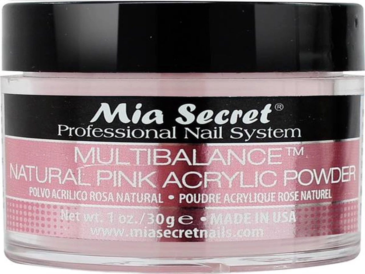 Acryl Poeder Natuurlijk Roze 30ml.