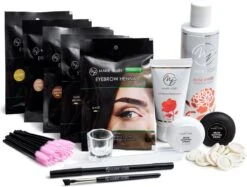 Marie-José & Co Henna Brows Start Set - Alle Kleuren & Accessoires - Wenkbrauwverf Start Kit Voor Professionals