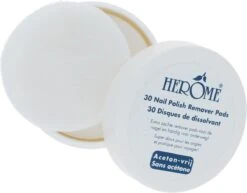 Herome Nagellakremover Pads - Nagellakverwijderaar Pads - Acetonvrij, Mild Reinigend En Droogt Niet Uit - Handig Voor Onderweg Travelsize- 30 Pads