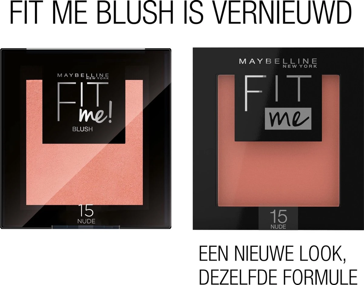 Maybelline Fit Me Blush - 15 Nude - Oranje - Natuurlijk Ogende Rouge - Afbeelding 2