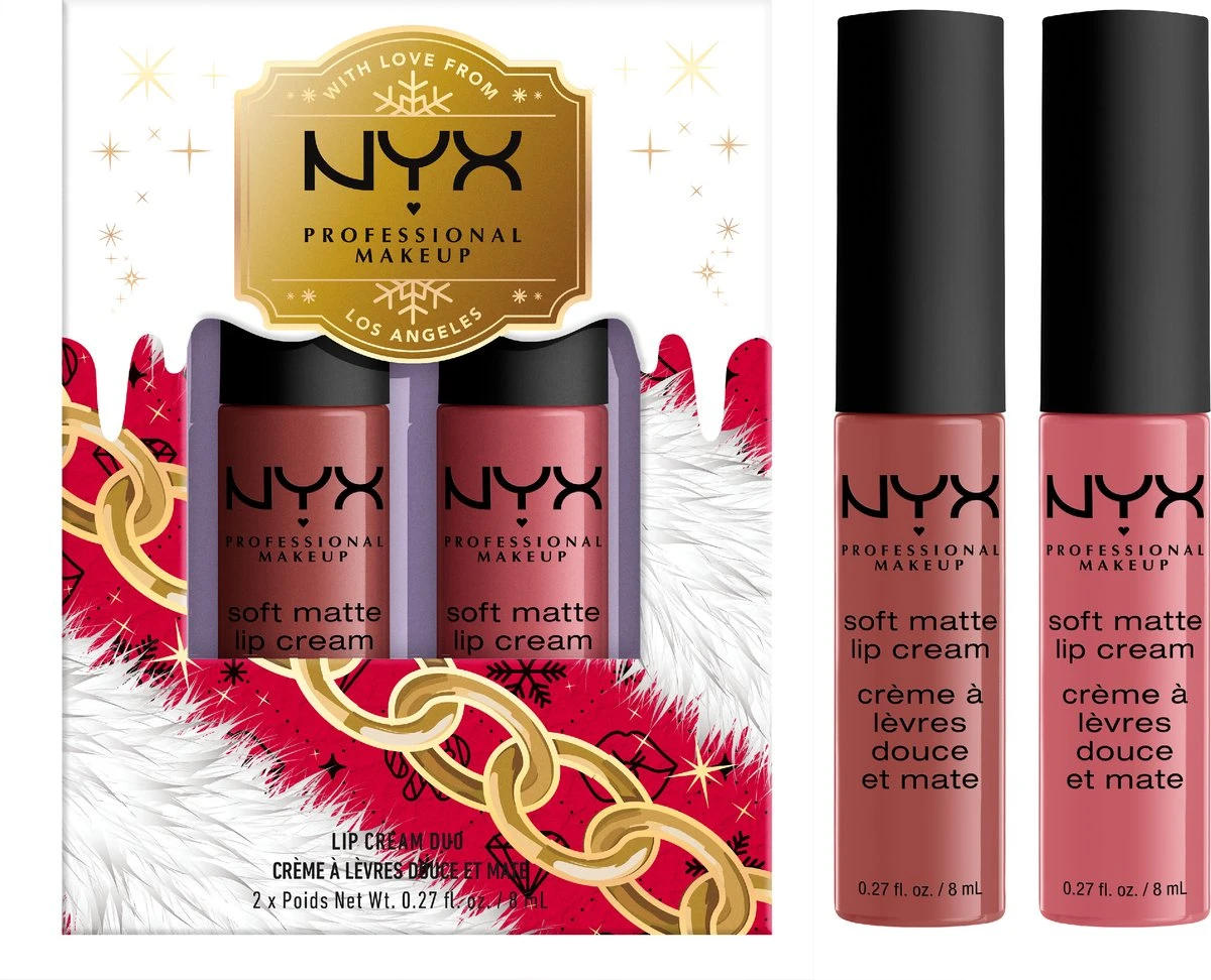 NYX Professional Makeup - Holidays 2022 Mrs Claus - Soft Matte Lip Cream Duo 02 - Roze - Afbeelding 3