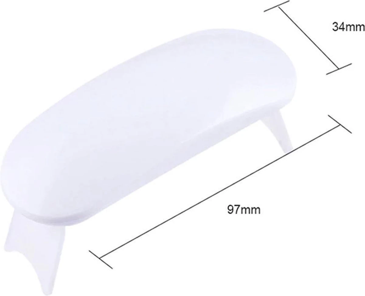 WiseGoods - Premium Nagel LED Lamp Gelnagels - Nagellak Droger - Gellak - 6W - Wit - Afbeelding 5