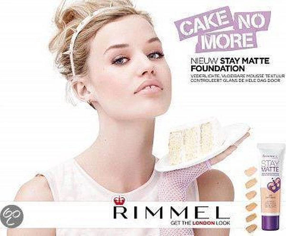 Rimmel London Stay Matte Liquid Foundation - 300 Sand - Afbeelding 3